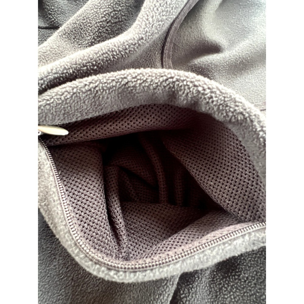 Nike‎ Pullover Womens M Vintage y2k Fleece Sweatshirt Black Pocket Therma Fit - Picture 9 of 12